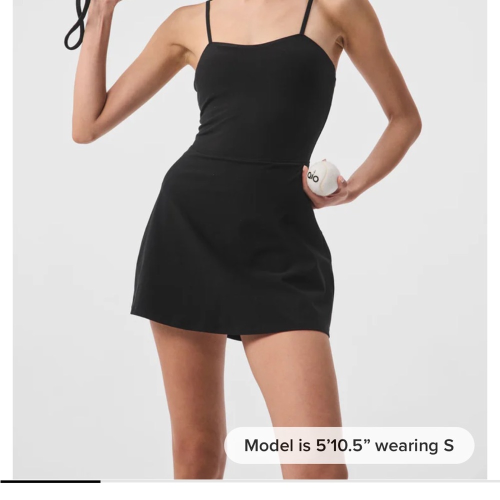 ALO Black Spaghetti Strap Dress